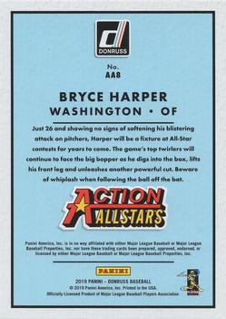 2019 Donruss - Action All-Stars Pink Fireworks #AA8 Bryce Harper Back