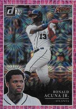 2019 Donruss - Action All-Stars Pink Fireworks #AA12 Ronald Acuna Jr. Front