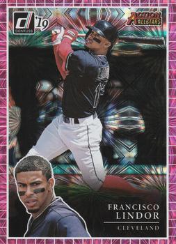 2019 Donruss - Action All-Stars Pink Fireworks #AA15 Francisco Lindor Front