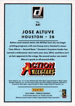 2019 Donruss - Action All-Stars Rapture #AA1 Jose Altuve Back