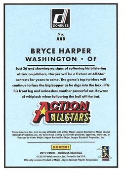 2019 Donruss - Action All-Stars Rapture #AA8 Bryce Harper Back