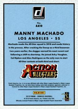 2019 Donruss - Action All-Stars Rapture #AA10 Manny Machado Back