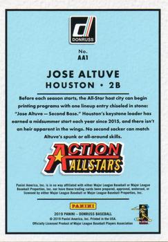 2019 Donruss - Action All-Stars Vector #AA1 Jose Altuve Back