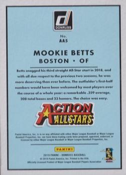 2019 Donruss - Action All-Stars Bronze #AA5 Mookie Betts Back