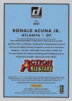 2019 Donruss - Action All-Stars Bronze #AA12 Ronald Acuna Jr. Back