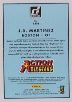 2019 Donruss - Action All-Stars Bronze #AA14 J.D. Martinez Back