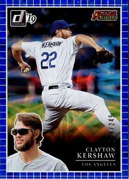 2019 Donruss - Action All-Stars Blue #AA6 Clayton Kershaw Front