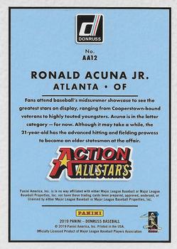 2019 Donruss - Action All-Stars Gold #AA12 Ronald Acuna Jr. Back