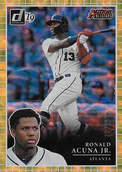 2019 Donruss - Action All-Stars Gold #AA12 Ronald Acuna Jr. Front