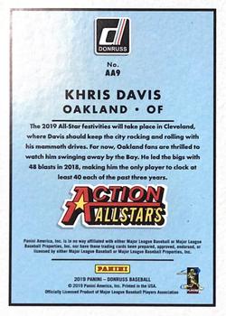 2019 Donruss - Action All-Stars Green #AA9 Khris Davis Back