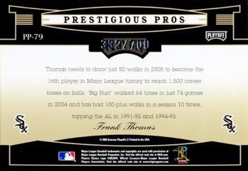 2005 Playoff Prestige - Prestigious Pros Red #PP-79 Frank Thomas Back