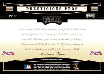2005 Playoff Prestige - Prestigious Pros Red #PP-85 Andruw Jones Back