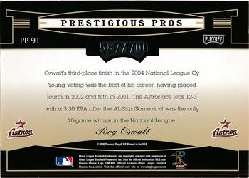 2005 Playoff Prestige - Prestigious Pros Red #PP-91 Roy Oswalt Back