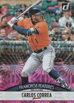 2019 Donruss - Franchise Features Pink Fireworks #FF5 Carlos Correa / Royce Lewis Front