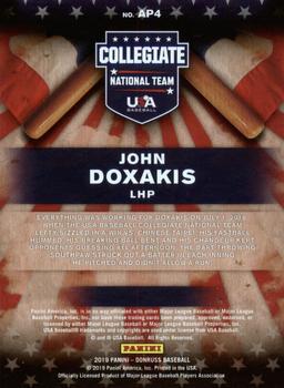2019 Donruss - American Pride #AP4 John Doxakis Back