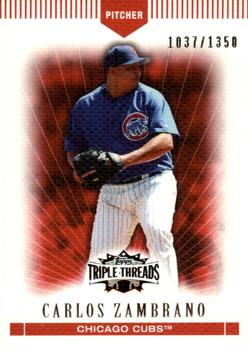 2007 Topps Triple Threads #81 Carlos Zambrano Front