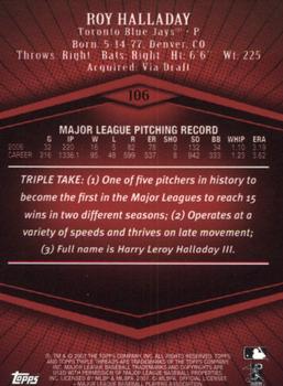 2007 Topps Triple Threads #106 Roy Halladay Back