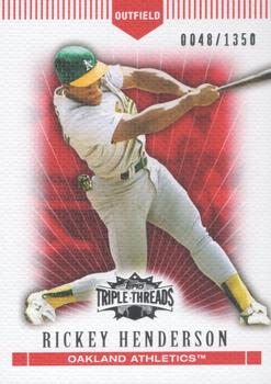 2007 Topps Triple Threads #122 Rickey Henderson Front