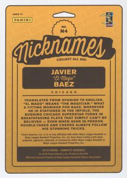 2019 Donruss - Nicknames Rapture #N4 Javier Baez Back