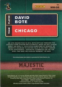 2019 Donruss - Majestic Materials #MM-DB David Bote Back