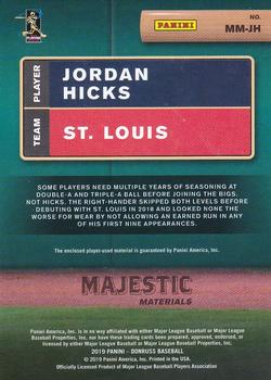 2019 Donruss - Majestic Materials #MM-JH Jordan Hicks Back