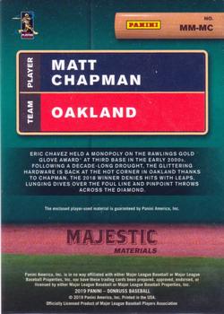 2019 Donruss - Majestic Materials #MM-MC Matt Chapman Back