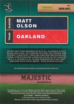 2019 Donruss - Majestic Materials #MM-MO Matt Olson Back