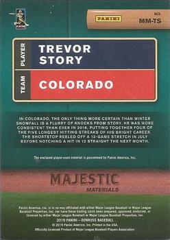 2019 Donruss - Majestic Materials #MM-TS Trevor Story Back