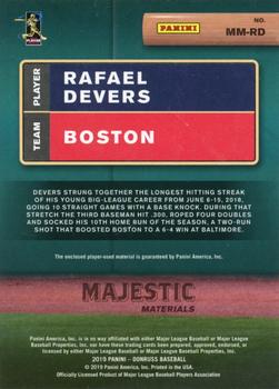 2019 Donruss - Majestic Materials Gold #MM-RD Rafael Devers Back