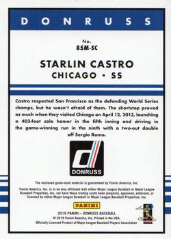 2019 Donruss - Retro 1985 Materials #85M-SC Starlin Castro Back