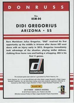 2019 Donruss - Retro 1985 Materials #85M-DG Didi Gregorius Back