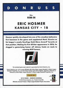 2019 Donruss - Retro 1985 Materials Gold #85M-EH Eric Hosmer Back