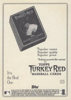 2007 Topps Turkey Red #25 Albert Pujols Back