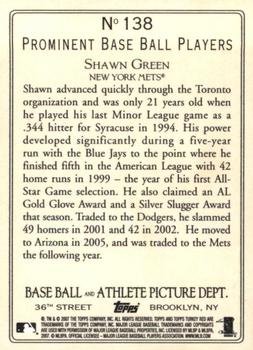 2007 Topps Turkey Red #138 Shawn Green Back