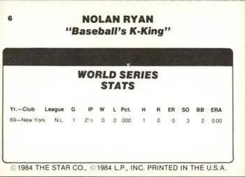 1986 Star Nolan Ryan - Separated #6 Nolan Ryan Back