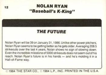 1986 Star Nolan Ryan - Separated #12 Nolan Ryan Back