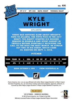 2019 Donruss - Independence Day #44 Kyle Wright Back