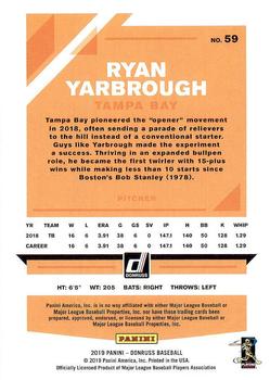 2019 Donruss - Independence Day #59 Ryan Yarbrough Back