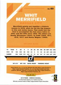 2019 Donruss - Independence Day #60 Whit Merrifield Back