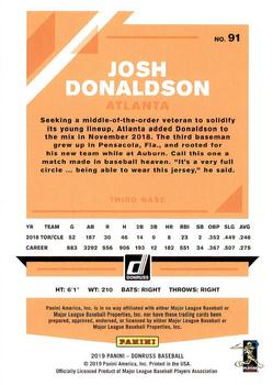 2019 Donruss - Independence Day #91 Josh Donaldson Back