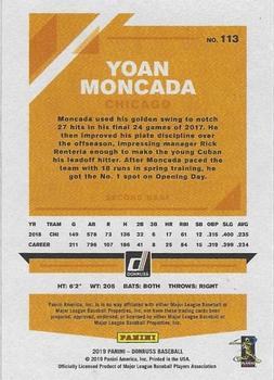 2019 Donruss - Independence Day #113 Yoan Moncada Back
