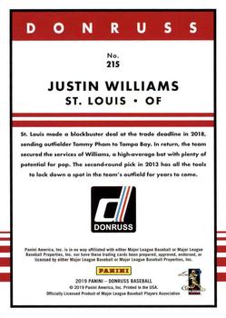 2019 Donruss - Independence Day #215 Justin Williams Back