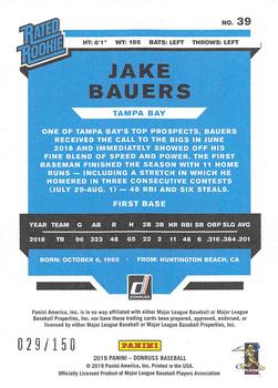 2019 Donruss - 150th Anniversary #39 Jake Bauers Back