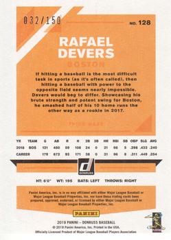 2019 Donruss - 150th Anniversary #128 Rafael Devers Back