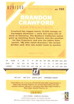 2019 Donruss - 150th Anniversary #159 Brandon Crawford Back