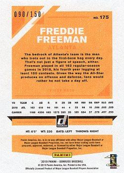 2019 Donruss - 150th Anniversary #175 Freddie Freeman Back