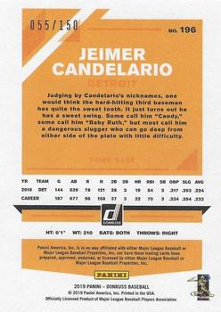 2019 Donruss - 150th Anniversary #196 Jeimer Candelario Back