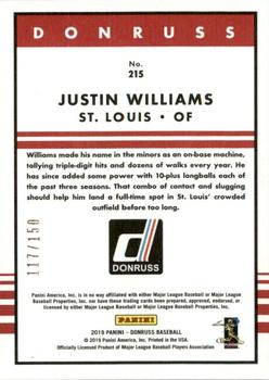 2019 Donruss - 150th Anniversary #215 Justin Williams Back