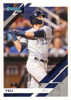 2019 Donruss - Holo Back #190 Christian Yelich Front