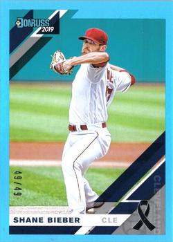 2019 Donruss - Father's Day Ribbon #107 Shane Bieber Front